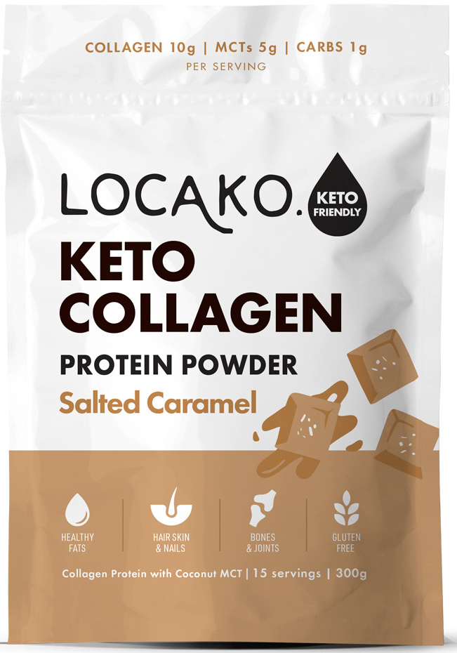 Keto Collagen Salted Caramel Protein Powder 300g - BBE Feb ’23 and Mar ’23