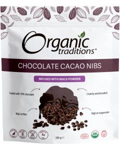 Organic Chocolate Cacao Nibs Infused With Maca Powder