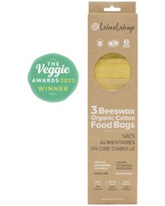 Waxed Cotton Food Bags Set of 3